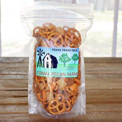 Texas Trash snack mix in resealable bag
